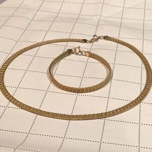 12Kt Gold Plated bracelet and necklace set